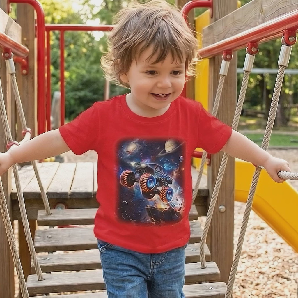 Cosmic Monster Truck Toddler T-Shirt   Cosmic Monster Truck Graphic Tee