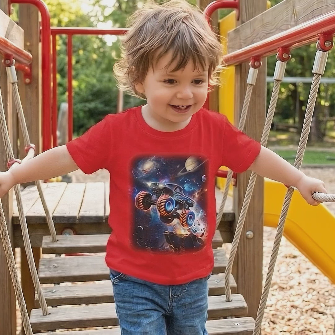 Cosmic Monster Truck Toddler T-Shirt   Cosmic Monster Truck Graphic Tee