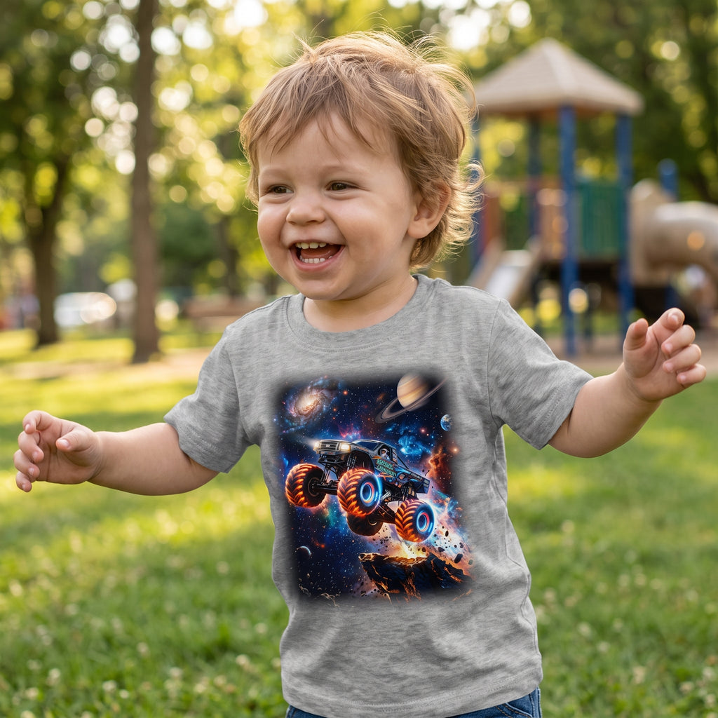 Cosmic Monster Truck Toddler T-Shirt   Cosmic Monster Truck Graphic Tee